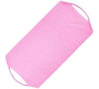 Exfoliating Bath Cloth Drawstring Wash Cloth for Whole Body Scrubbing Pink | Stretchable Design Drawstrings at Both Ends, Home and Travel Use, Polyester Nylon Blend, One Piece
