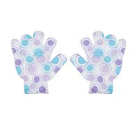 Exfoliating Bath Gloves Five Finger Printed for Shower Body Cleaning | Nylon Material, Pair, Helps Remove Excess Oil and Revive Dull Dry Skin during Bath Time