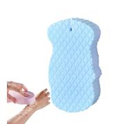 Exfoliating Bath Sponge, Exfoliating Bath Sponge, Double-Sided Ultra-Soft Fiber Sponge, Skin-Friendly Remover Dead Skin, Reusable Sponge Suitable for Adults and Children Bathing and Showering (Blue)