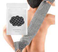 Exfoliating Bath Towel, Exfoliating Antibacterial Shower Towel, 48 Body Extra Long Scrub Shower Sponge Rubbing Wash Cloth, Black Exfoliating Back Cleaner for Men Women