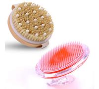 Exfoliating Body Cellulite Massager Brush (1pcs)+Ingrown hair brush(1pcs),Skin Care Set for Softer,Glowing Skin,Get Rid of Cellulite,Improve Circulation,Treat and Prevent Razor Bumps and Ingrown Hair