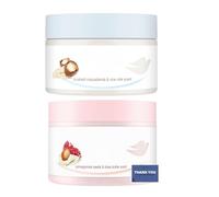 Dove Exfoliating Body Scrub Polish Crushed Macadamia & Rice Milk and Pomegranate Seeds & Shea Butter