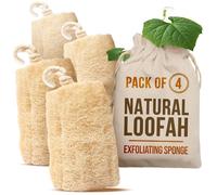 Exfoliating Body Scrubber Loofah Sponge - Natural Egyptian Bath & Shower Scrubbers for Face, Back & Body - Biodegradable Luffa Wash Exfoliator - Eco Friendly, No Toxic Chemicals