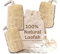 Exfoliating Body Scrubber Loofah Sponge - Natural Egyptian Bath & Shower Scrubbers for Face, Back & Body - Biodegradable Luffa Wash Exfoliator - Eco Friendly, No Toxic Chemicals