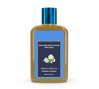 Exfoliating Body Wash & Scrub for Rough & Bumpy Skin - Madurai Jasmine Tan Removal Scrub with 10 Herbs, for Women & Men, 250ml