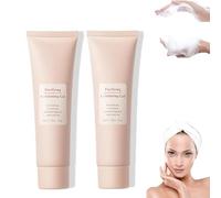 Exfoliating Facial Cleanser Foam, Face Facial Exfoliator Cleanser Deep Cleansing Face Exfoliating Gel Cleanser Cleans Dirt And Grease Facial Scrub Body Scrub For All Skin Types Gentle (2PCS, One Size)