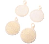 Exfoliating Facial Scrub Pads 4 Piece Cotton Linen Deep Cleaning | Lightweight Point Linen Set, Face Washing Use for Most Skin Types, Four Pieces for Daily Care