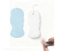 Exfoliating Foam Scrub, Magic Exfoliating Bath Sponge, 3D Reusable Super Soft Body Scrubber for Women Men Adults for All Skin Types (Blue + White)