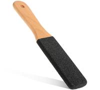 Exfoliating Foot File with Wooden Handle - Pumice Stone Rasp for Smooth Feet, Effectively Removes Hard Skin, Calluses, and Cracked Heels - Ideal for Shower Use