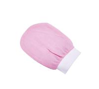 Exfoliating Glove Double Sided Scrub Mitt 10Pcs Peeling Glove Exfoliating Tan Removal(Pink)