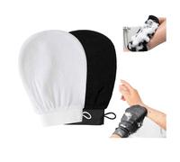 Exfoliating Glove,Exfoliating Bath Gloves, 2 Pack Dual-Sided Moroccan Exfoliation Gloves, Korean Scrub Mitt for Deep Exfoliation, Fake Tan Remover, Body Scrubber for All Skin Types