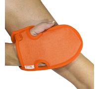Exfoliating Glove for Body Scrub - Deep Cleansing, Dead Skin Removal, Spa Quality, Soft & Durable, Fits All Hand Sizes (ORANGE)