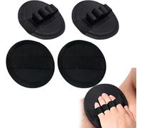 Exfoliating Glove For Shower, No-Pain Body Scrubber With Finger Strap Design, Reusable Bath Exfoliating Pad For Softer Skin, Pore Cleansing, And Radiant Glow，Black-4pc