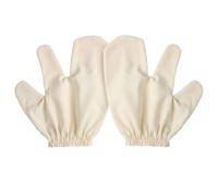 Exfoliating Gloves 1 Pair White Body Scrub for Men & Women Bath