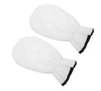 Exfoliating Gloves 1 Pair White Polyester Flannel Skin Care