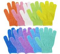 Exfoliating Gloves,10 Pieces Bath Exfoliating Mitt Body Scrub Mitt Exfoliating Wash Gloves,Deep Clean Dead Skin and Improves Blood Circulation,10 Colours
