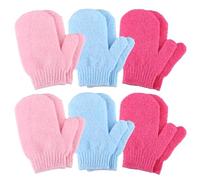 Exfoliating Gloves, 12pcs Bath and Body Exfoliator Mitts, Bamboo Shower Gloves, Scrubs Away Ingrown Hair and Dead Skin, for Shower, Spa, Massage and Dead Skin Cell Remover Loofah