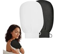 Exfoliating Gloves, 2 Pack Viscose Body Scrub Mitts - Natural Plant-Based Fabric for Gentle Deep Exfoliation, Fake Tan Removal and Keratosis Pilaris Care - Shower Gloves for Radiant Skin