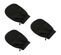 Exfoliating Gloves Deep Skin Care Rayon Black 3pcs for Adults