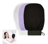 Exfoliating Gloves, Dual-Sided Deep Clean Exfoliation Scrubbing Mitt, 3 Pack Body Scrub Glove Bath SPA Exfoliating Mitts, Dead Skin Remover Glove Deep Body Scrubber-(Mutil-colored)