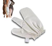 Exfoliating & Lymphatic Drainage Garshana Gloves Raw Silk Massage Gloves, Ayurvedic Dry Brushing Gloves for Sensitive Skin, 2025 New Elastic Wristbands, Gentle Body Exfoliating Gloves (1Pcs)