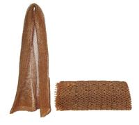 Exfoliating Mesh Sponge Ethically Sourced from Nigeria Long Mesh Bath Sponge Shower Body Scrubber Back Scrubber Skin Smoothing 45 Inch Massage Shower (Coffee A)