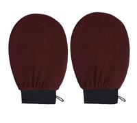Exfoliating Mitt Exfoliating Glove Scrubbing Mitt Deep Exfoliating Mitts Exfoliator Gloves Remover Cleansing Gloves for Bath Shower Spa Brush Brown x2Pack
