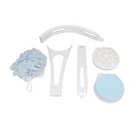 Exfoliating Shower Brush Set | 3 in 1 Back Scrubber with Long Handle for Deep Cleansing/Hydrating/Relaxing | Skin Care Body Brush with Loofah, Sponge & Massage Heads