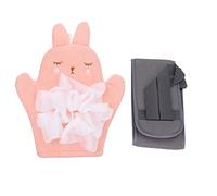 Exfoliating Shower Gloves and Back Strap Set Rough Textured Surfaces Deep Cleaning Remove Dead Skin for Body Scrub Bath Shower Exfoliation Mitt Gauze Towel Material 2Pcs