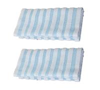 Exfoliating Shower Towel - 21 cm, Pack of 2 Body Scrubs | Bath Scrubber Made of Polyester and Nylon for Deep Cleaning and Back Scrub - Durable, Washable Exfoliating for Men and Women