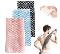 Exfoliating Shower Towel for Men and Women, 2026 New Back Scrubber, Extra Long Exfoliating Washcloth, Exfoliating Shower Towel for Smooth and Soft Skin, Exfoliating Towels for Body Face (3PCS-A)