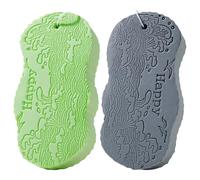 Exfoliating Sponge, Sponges Bath, 2 Pack Bath Sponges for Adults, Nlsqw Super Soft Shower Body Sponge, Perfect for Scrubbing in The Shower, Double-Sided for Face & Body Skin, for Men and Women