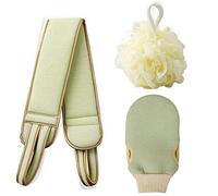 Exfoliating Washcloth 3pcs/Set Body Cleaning Washcloth Soft Brush Home Hotel Bathroom Shower Ball Back Scrubber Set Exfoliating Skin Towel Bath Gloves for Bath Shower (Color : A)