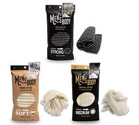 Exfoliating Washcloth [Made in Japan] Extra Long Exfoliating Towel Special Texture Makes Fluffy Foam Lather, Back Scrubber, Dead Skin Cell Remover, Loofah (3pcs Sets(Soft/midium/Super Hard))