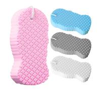 Exfoliatings Sponge 4 Pieces Magic PVA Bath Sponge 12X6X2.3cm Dead Skin Remover for Body Double Sided Shower Sponges Skin Friendly Reusable Spa Scrub Skins Cleaner for Wash Bathroom
