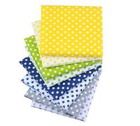 EXGOING 8PCS Cotton Fat Quarters Fabric Bundles 50x50cm (20"x20")-High-Density Material for Sewing, Quilting & Patchwork for DIY-Animal, Floral, Polka Dot, Check Patterns (8pcs Polka Dot Mix)