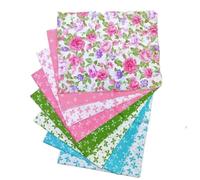 EXGOING Fat Quarters Fabric Bundles - 20"x20" Precut Easter & Spring Quilting Cotton for Sewing, Patchwork, DIY Crafts & Home Décor - Soft, Durable & Multi-Colour Material (8pc Bow Print)