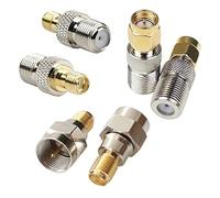 exgoofit F Type to SMA Male Female Coax Connector Coaxial Adapter 2 Sets 6 Pcs