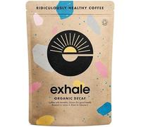 EXHALE Organic Chemical-Free Fine Ground Coffee - 450g Pack - Mycotoxin Free, Mould Free & Polyphenol Rich - For Moka, AeroPress and Drip (Decaf Medium Roast, 450g)