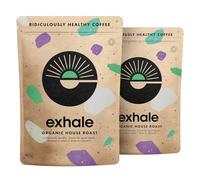 EXHALE Organic FINE Ground Coffee - NEW DOUBLE 900G PACK - Single Origin and 100% Arabica Beans. For Moka, AeroPress and Drip… (Medium Roast, 900 g (Pack of 2))