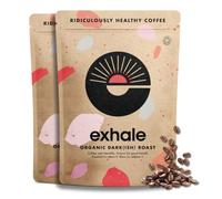 EXHALE Organic Wholebean Coffee - Double 900g Pack - Mycotoxin Free, Mould Free & Polyphenol Rich (Dark Roast, 900g)