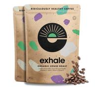 EXHALE Organic Wholebean Coffee - Double 900g Pack - Mycotoxin Free, Mould Free & Polyphenol Rich (Medium Roast, 900g)