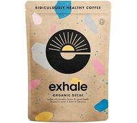 EXHALE Organic Wholebean Coffee - NEW 225G PACK - Mycotoxin Free & Suitable for Bulletproof Coffee. Single Origin and 100% Arabica Beans (Decaf Medium Roast, 225g)