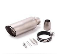 Exhaust 2Layer 51/60MM Universal Motorcycle Exhaust Muffler Pipe For Ninja250/300/400 Z750/800 R15/R25/R3/ZX6R/10R/R6 Pipe Link Connect(D 51MM)