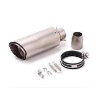 Exhaust 2Layer 51/60MM Universal Motorcycle Exhaust Muffler Pipe For Ninja250/300/400 Z750/800 R15/R25/R3/ZX6R/10R/R6 Pipe Link Connect(D 51MM)