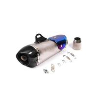 Exhaust 51mm Carbon Fiber Motorcycle Exhaust Pipe With DB Killer For R3/25 For Ninja250/300/400 K8 K9 ZX6 Z900 RC390 Etc Pipe Link Connect(D)