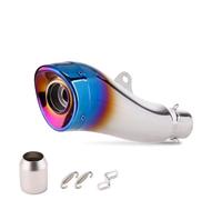 Exhaust Accessories 38-51mm Universal Motorcycle Exhaust Muffler Pipe Canister(Blue)