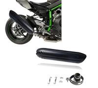 Exhaust Accessories 51MM Caliber Motorcycle Universal Exhaust Pipe Suitable For Kawasaki And Most Motorcycles(Black- Silver)