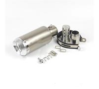 Exhaust Accessories 51mm Motorcycle 1 Set Slip Ons Mufflers Tail Pipe Slip-On Exhaust For H-ONDA CB650F CB1000R PCX125 For Kawasaki Z800 Z900 ZX10R(Silver)