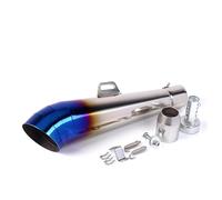 Exhaust Accessories 51MM Universal Motorcycle Exhaust Pipe With Muffler Can Be Installed And Removed Suitable For Most Motorcycles(Blue)